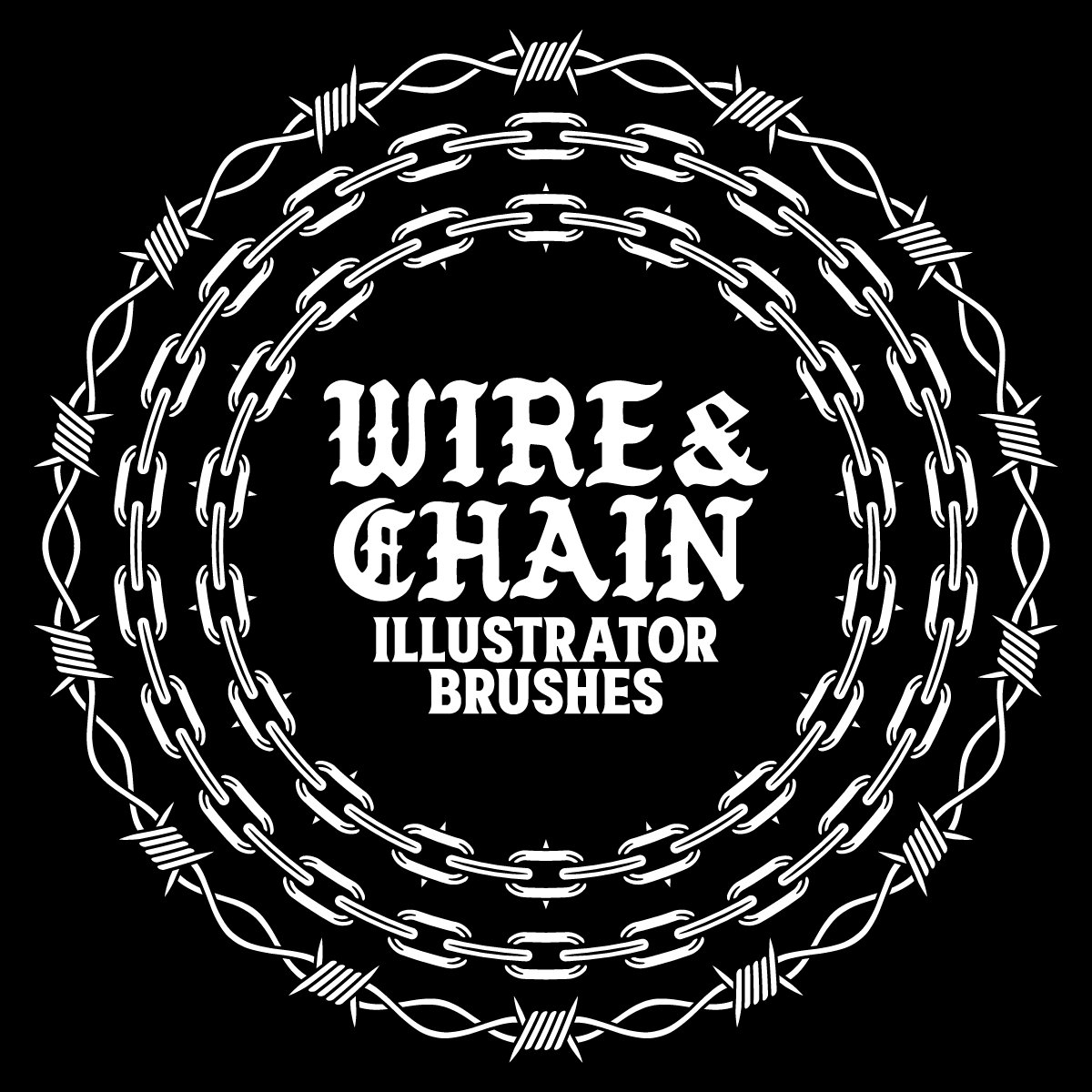 Wire & Chain Brushes (for Adobe Illustrator)