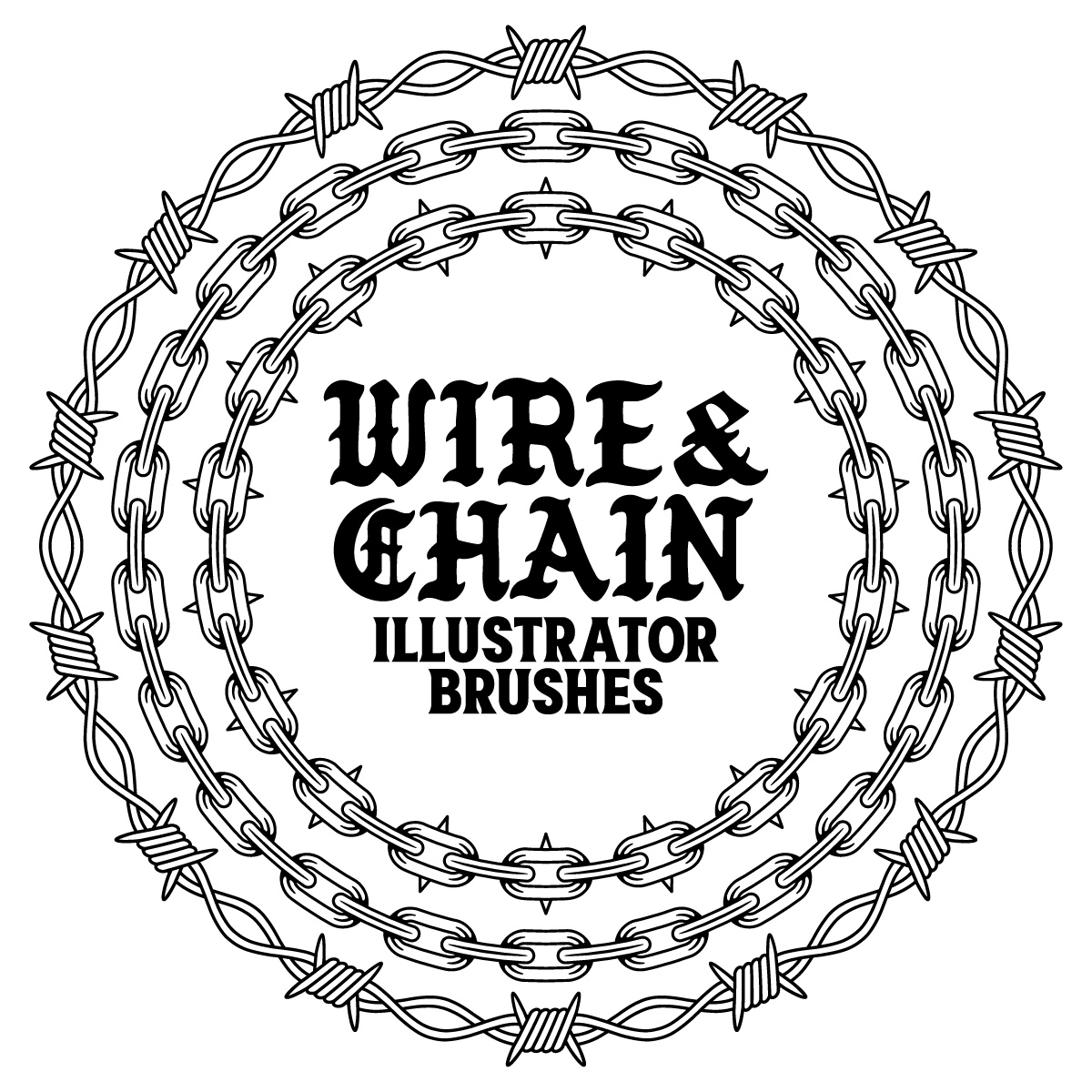 Wire & Chain Brushes (for Adobe Illustrator)