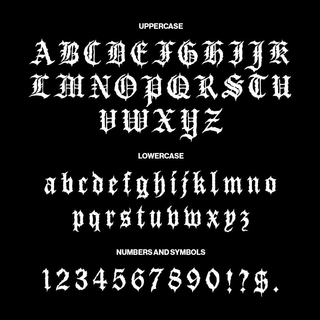 Dark Type Font Bundle