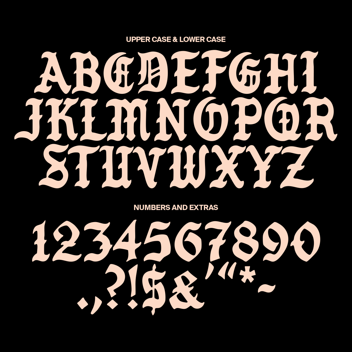 Dark Type Font Bundle