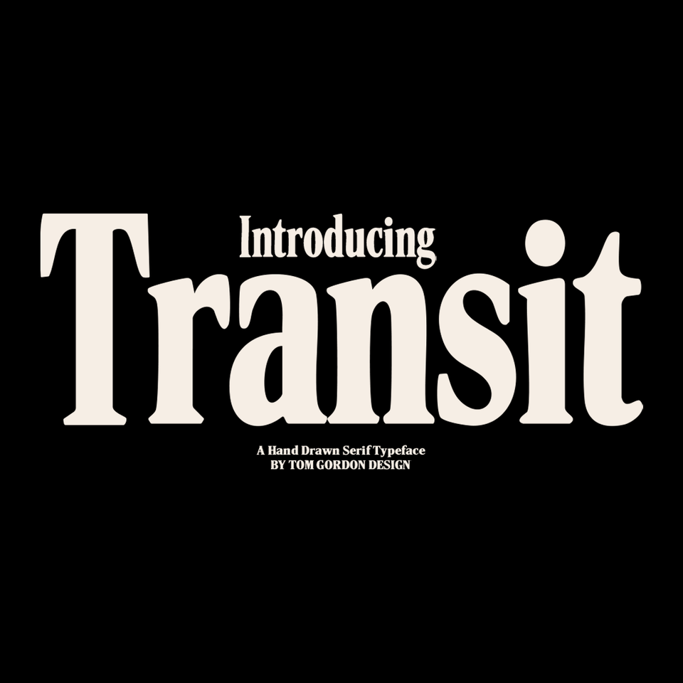Transit Hand-drawn Serif Font – TOM GORDON | STORE