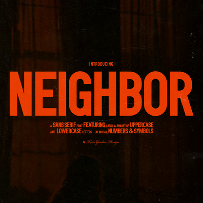 Neighbor Condensed Sans Serif Font