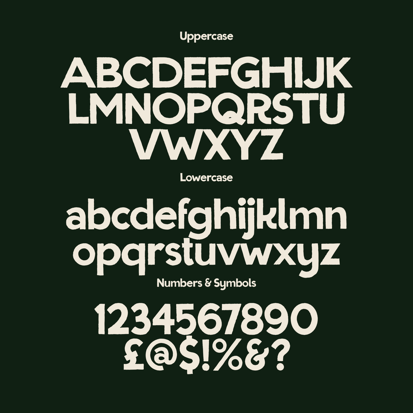 Betterpress Hand Drawn Sans Serif Font