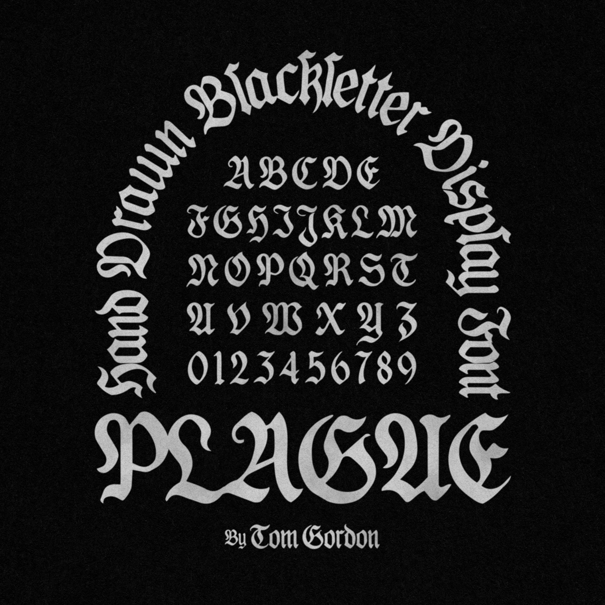 Plague Hand Drawn Blackletter Font