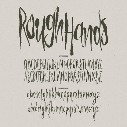 Rough Hands Hand Drawn Font