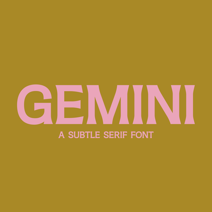 Gemini Serif Font